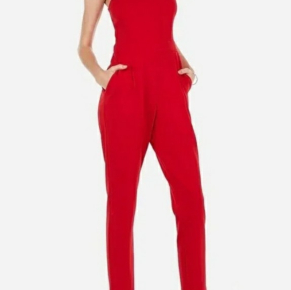 Express red strapless jumper medium